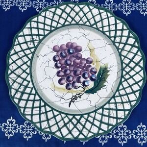 Vintage Cornucopia Raymond Waites American Designer  11" Grapes Plate
